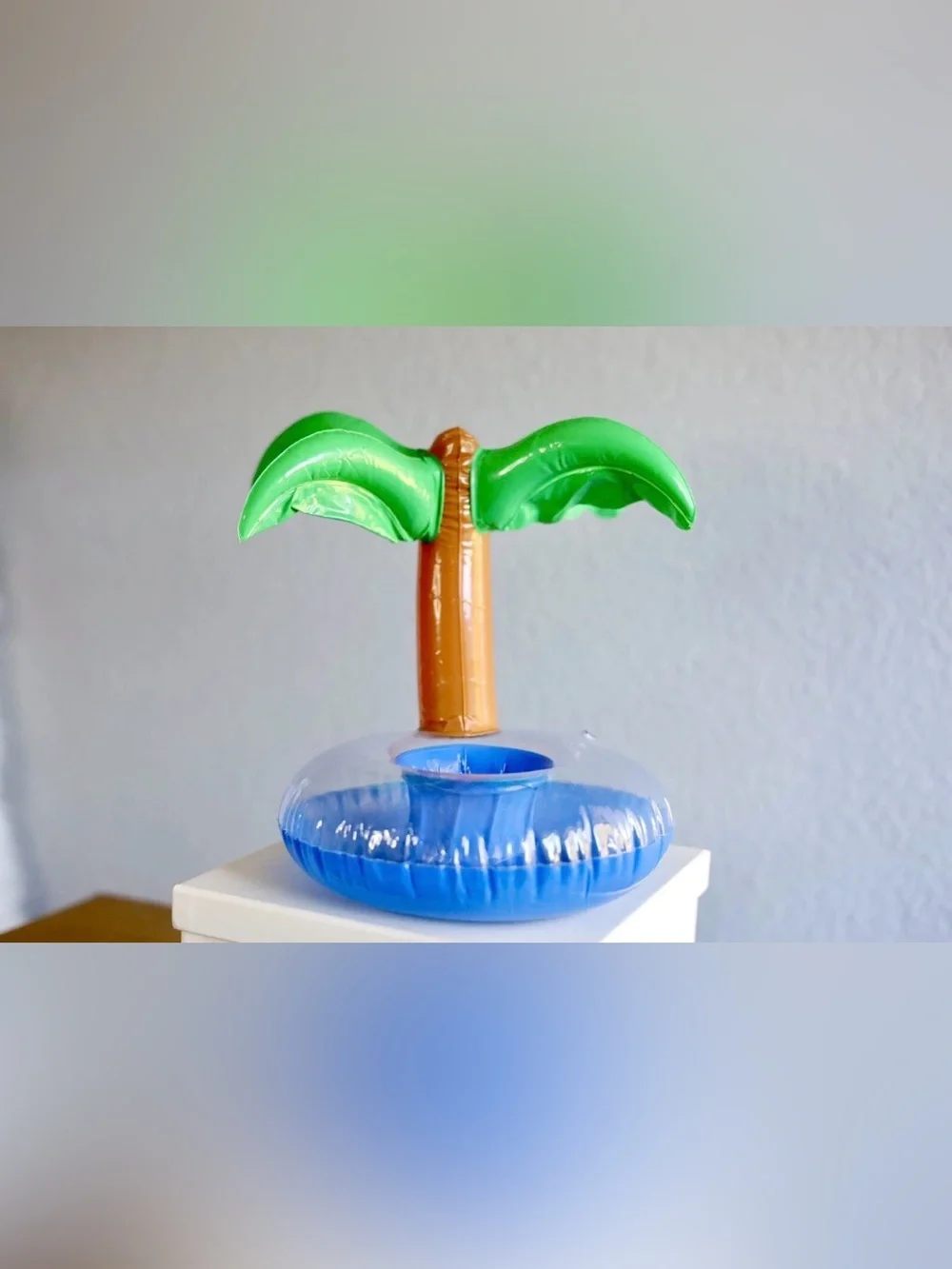 New Inflatable Drink Holder 4 Pack - Palm Tree Design